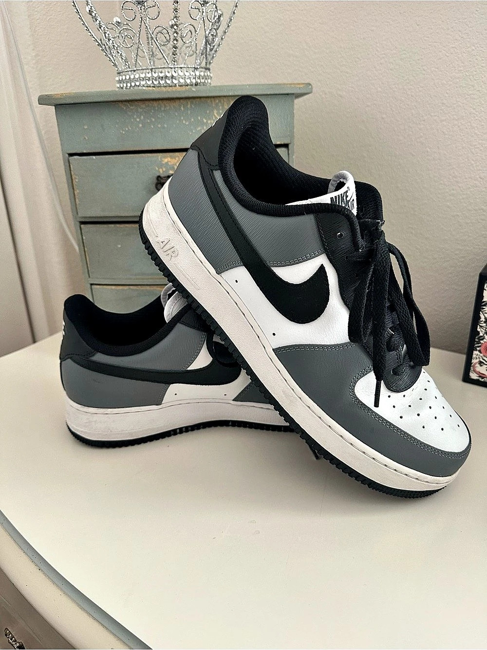 Nike Air Force 1 Low By You Sneakers in Gray & White